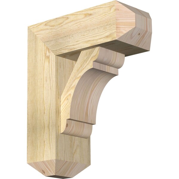 Ekena Millwork Olympic Craftsman Rough Sawn Bracket w/ Offset Brace, Douglas Fir, 8"W x 20"D x 24"H BKT0806X20X24OLY04RDF - main